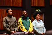 Kgopotso Louis Junior Tshakoane (L), Louis Tshakoane and Nkopane Tshakoane (R) appeared at the Palm Ridge Magistrates Court .