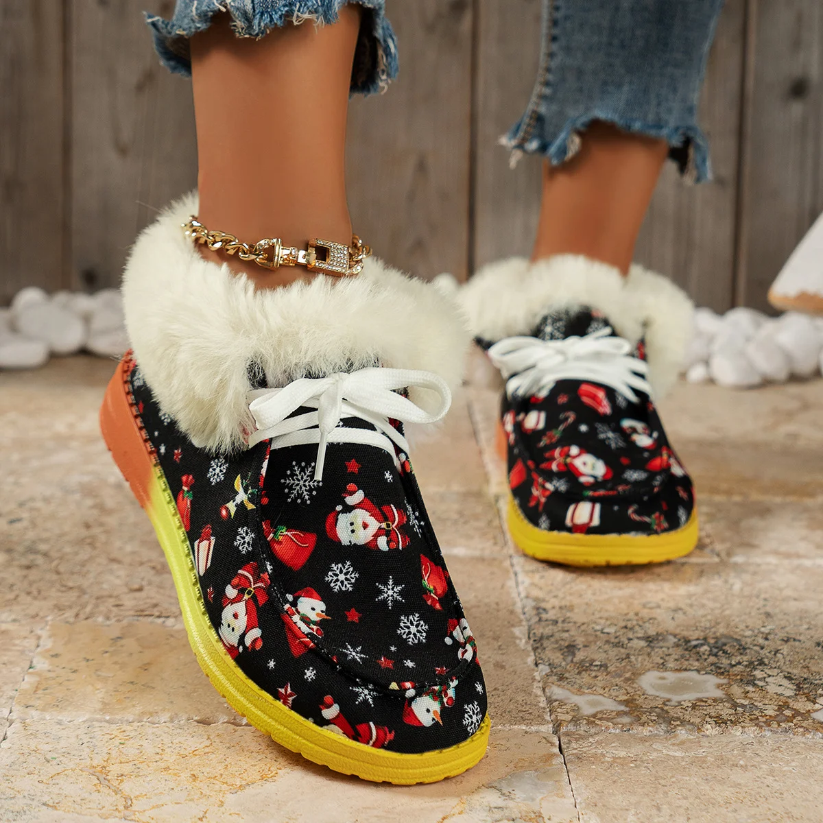 Title 6, Damskie modne buty na Halloween z nadrukiem, pl...
