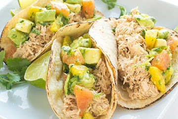 Chicken Tacos with Avocado Citrus Salsa