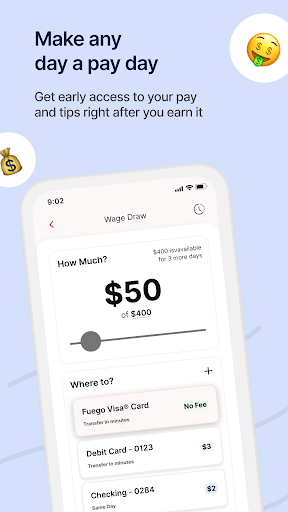 Screenshot Fuego: On-Demand Pay