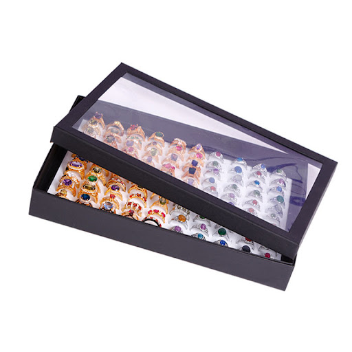 Title 8, Jewelry Box for 100 Rings Stud Earrings Hundred...