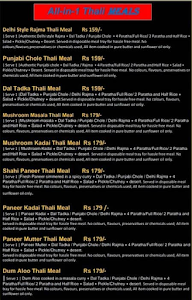 Thali Adda menu 2