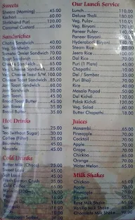 Hotel Sudarshan menu 1