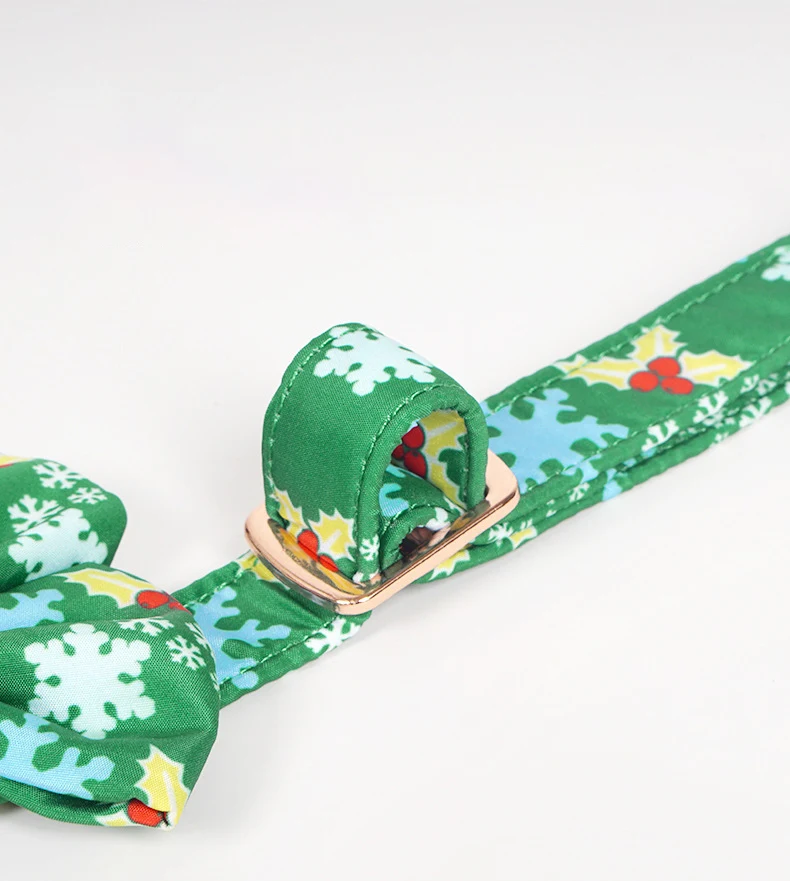 Title 9, Halsband voor honden van puur katoen met kerstb...