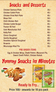 Snackies Cafe menu 2