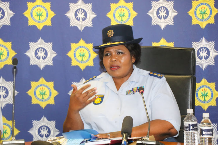 Limpopo provincial police commissioner Lt-Gen Thembi Hadebe addresses the media about the crime statistics for the third quarter of 2022/2023 financial year.