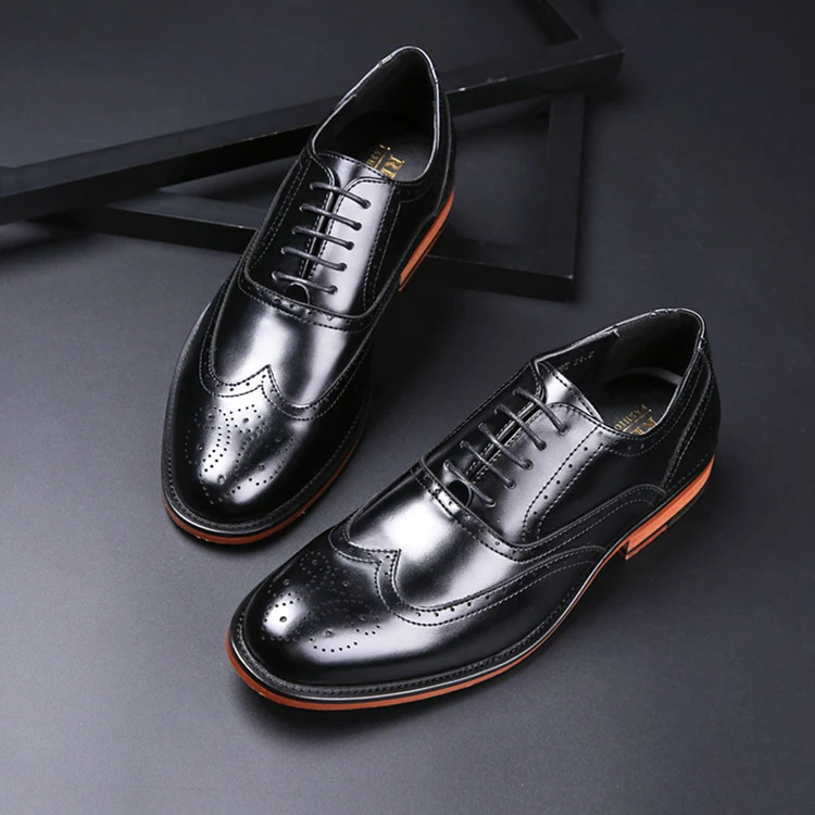 Title 3, Chaussures formelles en cuir pour homme, brogue...