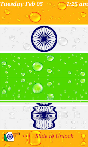 India Flag Water Bubbles Theme