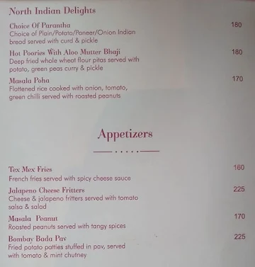 Pinxx Restaurant menu 