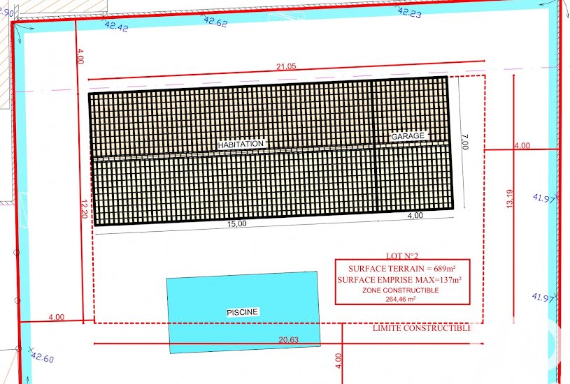  Vente Terrain à bâtir - 689m² à Sorgues (84700) 