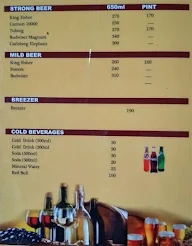 Hotel Shanti menu 1