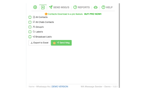 WA Message Sender - Demo
