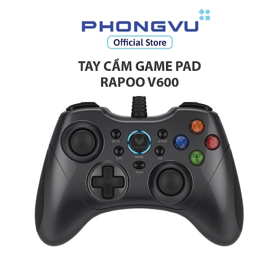 Tay Cầm Game Pad Rapoo V600 (Đen) - Bảo Hành 24 Tháng