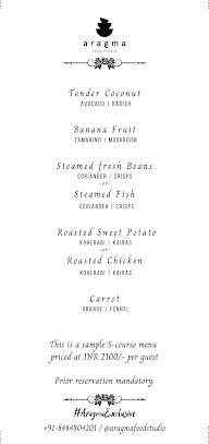 Aragma Food Studio menu 2