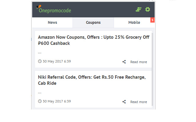 OPC Coupons & Tech News chrome extension