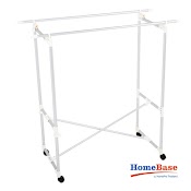 [Mã Lifemc11Sa - 10% Đơn 99K] Homebase Plim Cây Phơi Đồ Sào Phơi Đồ Bằng Nhôm 2 Thanh Phơi Có Bánh Xe W110Xh113.5Xd54Cm