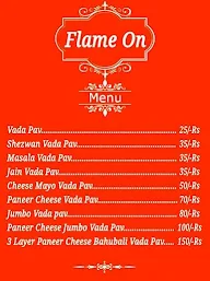 Flame On menu 1