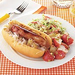 Slow-Cooker Bratwurst with Sauerkraut and Apples was pinched from <a href="http://www.myrecipes.com/recipe/slow-cooker-bratwurst-with-sauerkraut-apples" target="_blank">www.myrecipes.com.</a>