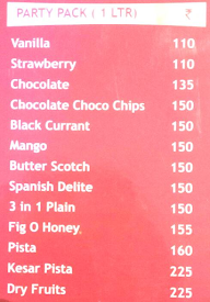 SVS Ice Cream Parlour menu 2