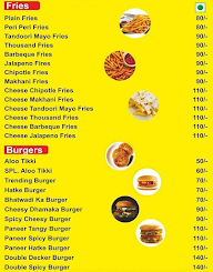 The Rane Fries menu 1