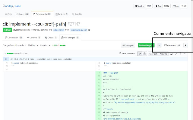 GitHub Pull Request Comments Navigator