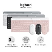 [Mã Elbau5 Giảm 5% Đơn 500K] Combo Chuột Phím Không Dây Bluetooth Và Usb Logitech K580 & M350 - Yên Tĩnh, Đa Thiết Bị