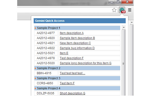 Gemini Quick Access