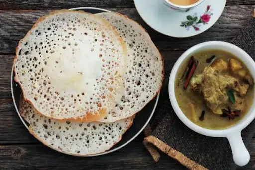 3 Appam With Mutton Stew