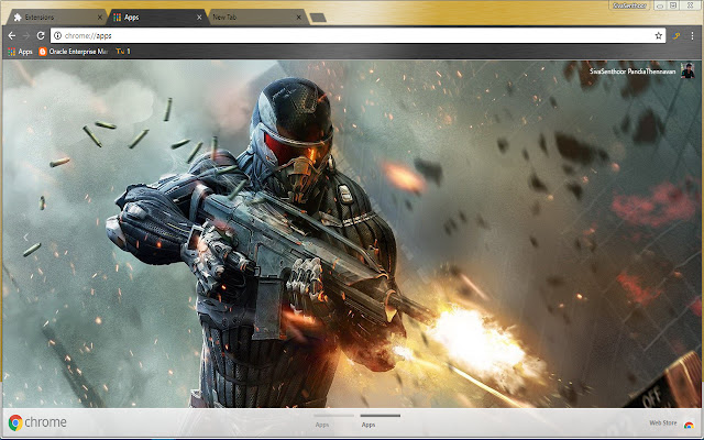 Crysis Super Human Shooter - Gaming Theme chrome extension