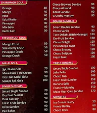 Scoops Ice cream And Snacks menu 1