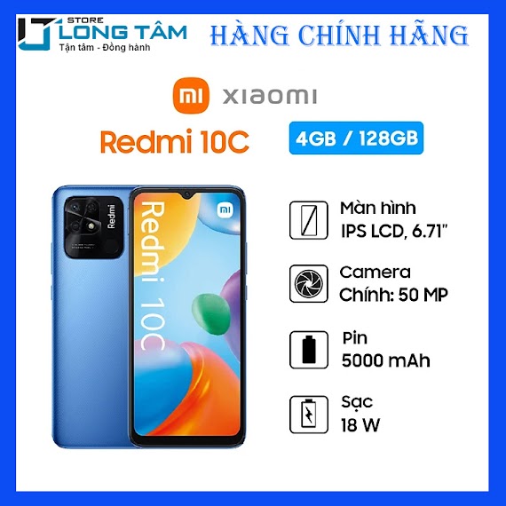 Điện Thoại Xiaomi Redmi 10C (4G/128G) - Hàng Chính Hãng