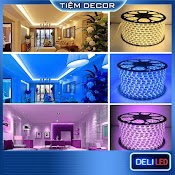 [Mua 20 Mét Tặng Nguồn] Đèn Led Dây Đôi 5385 Trang Trí𝘾𝙝𝙤𝙣𝙜 𝙉𝙪𝙤𝙘 Decor Phòng Ngủ, Đèn 2 Hàng Hắt Trần, Cuốn Cây