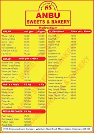 Anbu Sweets And Bakery menu 2