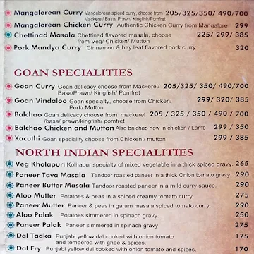 Southi menu 