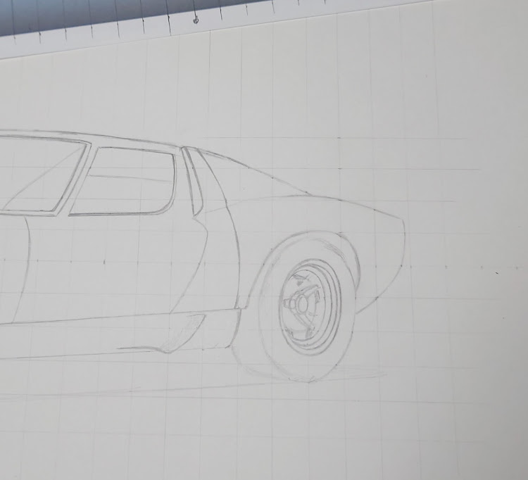インプレッサ WRX STIのランボルギーニミウラ・水彩画・アートに関するカスタム事例の投稿画像3枚目
