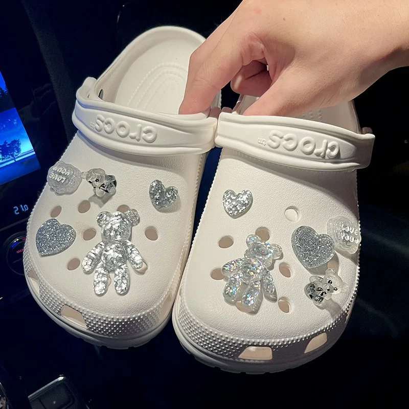 Crystal Bear Cave Schoenen Accessoires Schoengespen Schoenbloem Personaliseer je schoenen met unieke stijl en elegantie