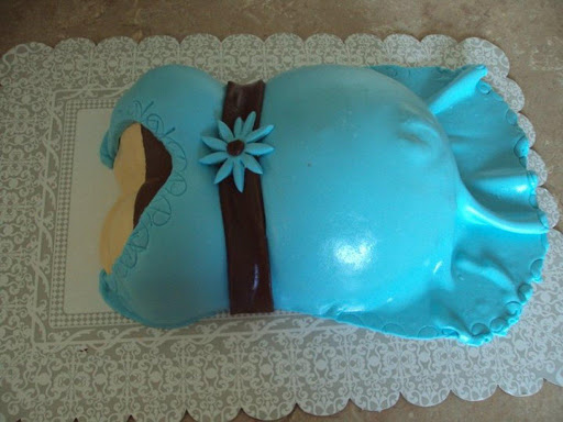 This is a bye bye belly cake I did for a friend at a baby shower