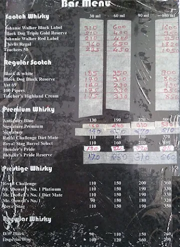 Sanman Family Restaurant menu 