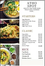 Burma Atho Shop menu 1