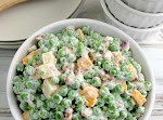 Creamy Pea Salad was pinched from <a href="http://www.lovebakesgoodcakes.com/2012/08/creamy-pea-salad.html?utm_content=buffer1df18" target="_blank">www.lovebakesgoodcakes.com.</a>