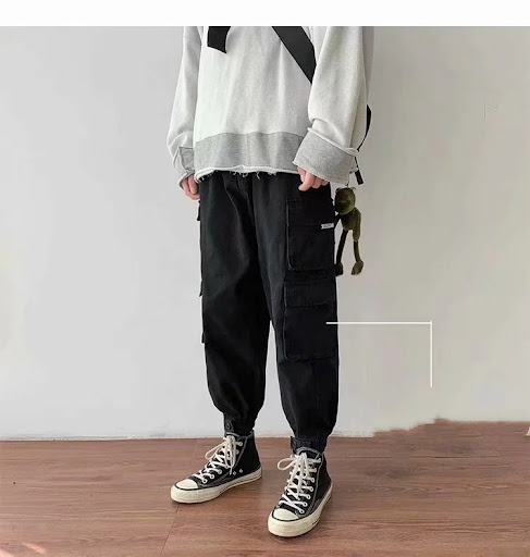 Title 5, Trendy Multi-pocket Casual Pants Men Comfortabl...