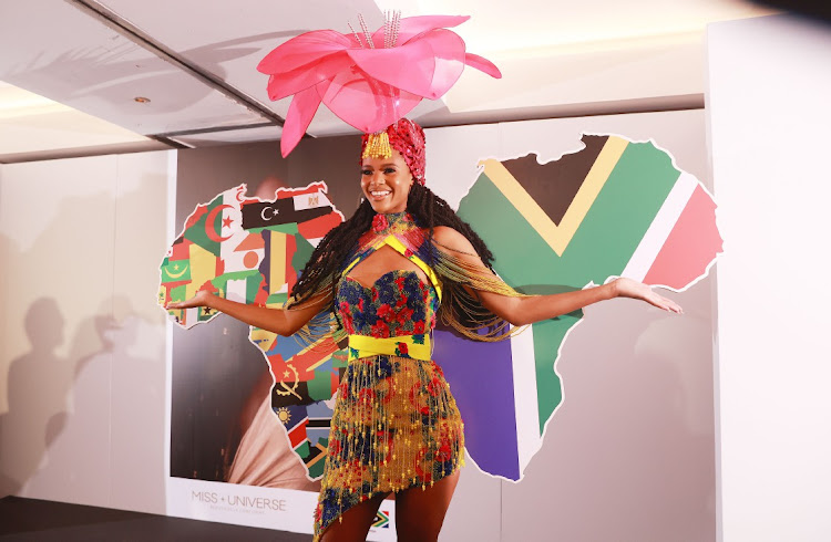 Miss SA Ndavi Nokeri at the Miss Universe South Africa farewell and national costume reveal in Johannesburg.