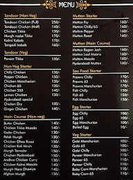 Hyderabadi Spice, Keonics Road menu 1