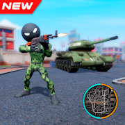 US Stickman Army Stickman Rope Hero counter Attack Mod apk أحدث إصدار تنزيل مجاني