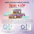 Khẩu Trang Y Tế 4 Lớp Kháng Khuẩn Hynam Hộp 50 Cái