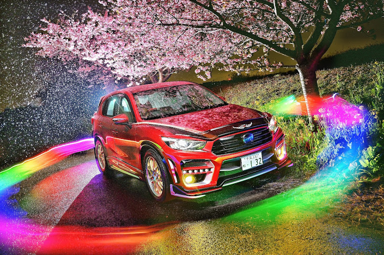 CX-5の#さくらと車・#サクラと愛車・#車夜撮影・桜と愛車に関するカスタム事例の投稿画像1枚目