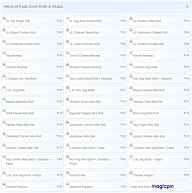 Kaati Zone Rolls & Wraps menu 2