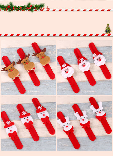 Title 7, Christmas Slap Ring Gift Childrens Bracelet. F...