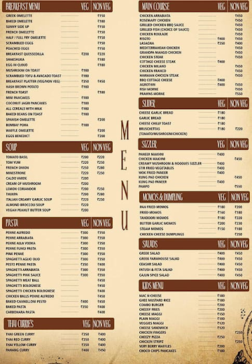 Cafe Young menu 