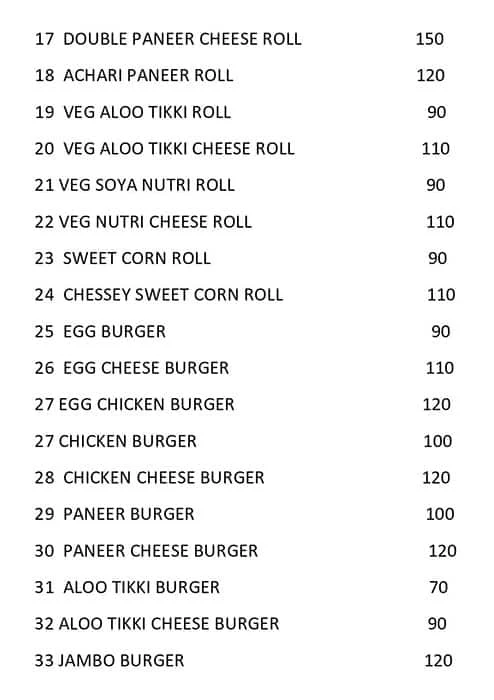 Chillies And Peppers menu 